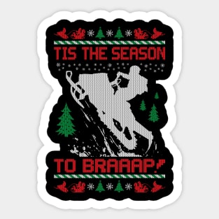 Tis the Season Snowmobile Sticker